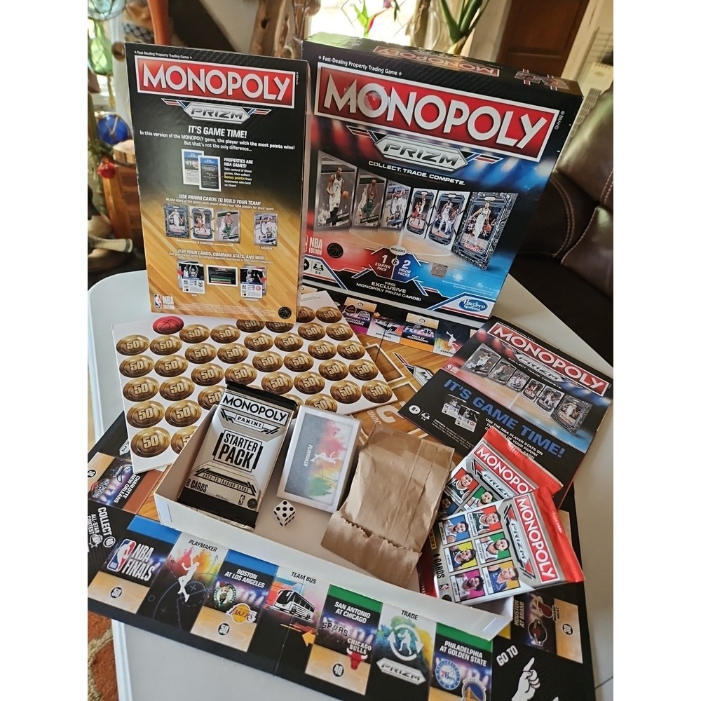 Monopoly NBA Panini Prizm Basketball Board Game 2022-2023 New SEALED PACKS